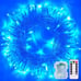 Lights, Blue, 33ft 100 LED Battery Operated Christmas String Lights