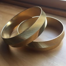 Vintage 2pc set Monet signed gold tone bracelets