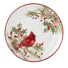 North Pole Trading Co. Holly Berry 4pc Stoneware Salad Plates (P2)