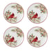 North Pole Trading Co. Holly Berry 4pc Stoneware Salad Plates (P2)
