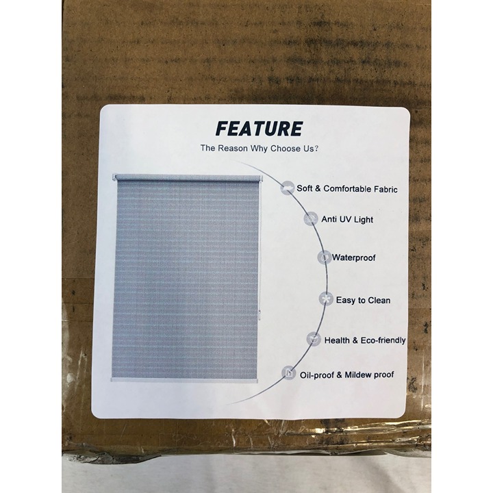 Keego No Drilling Roller Shades for Home Windows Blinds Light Filtering Privacy