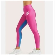 Peloton Women’s Show Up Rib Legging Size in Pink and Blue Color-way