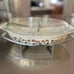 Vintage Pyrex Gold Acorn Divided Casserole Divided Cover with stand