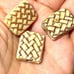 Lot of hatch carved flat bone beads. 364