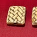 Lot of hatch carved flat bone beads. 364
