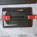 Porsche Leather Luggage Tag - Black and Red