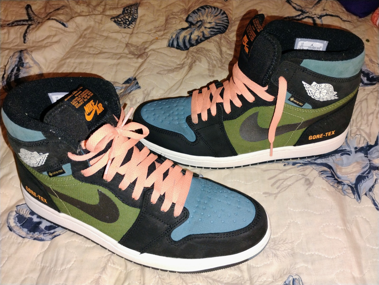 AJ1 ELEMENT GOR-TEX  " Sky J " (blue, olive, black,white,orange ) SIZE:10M