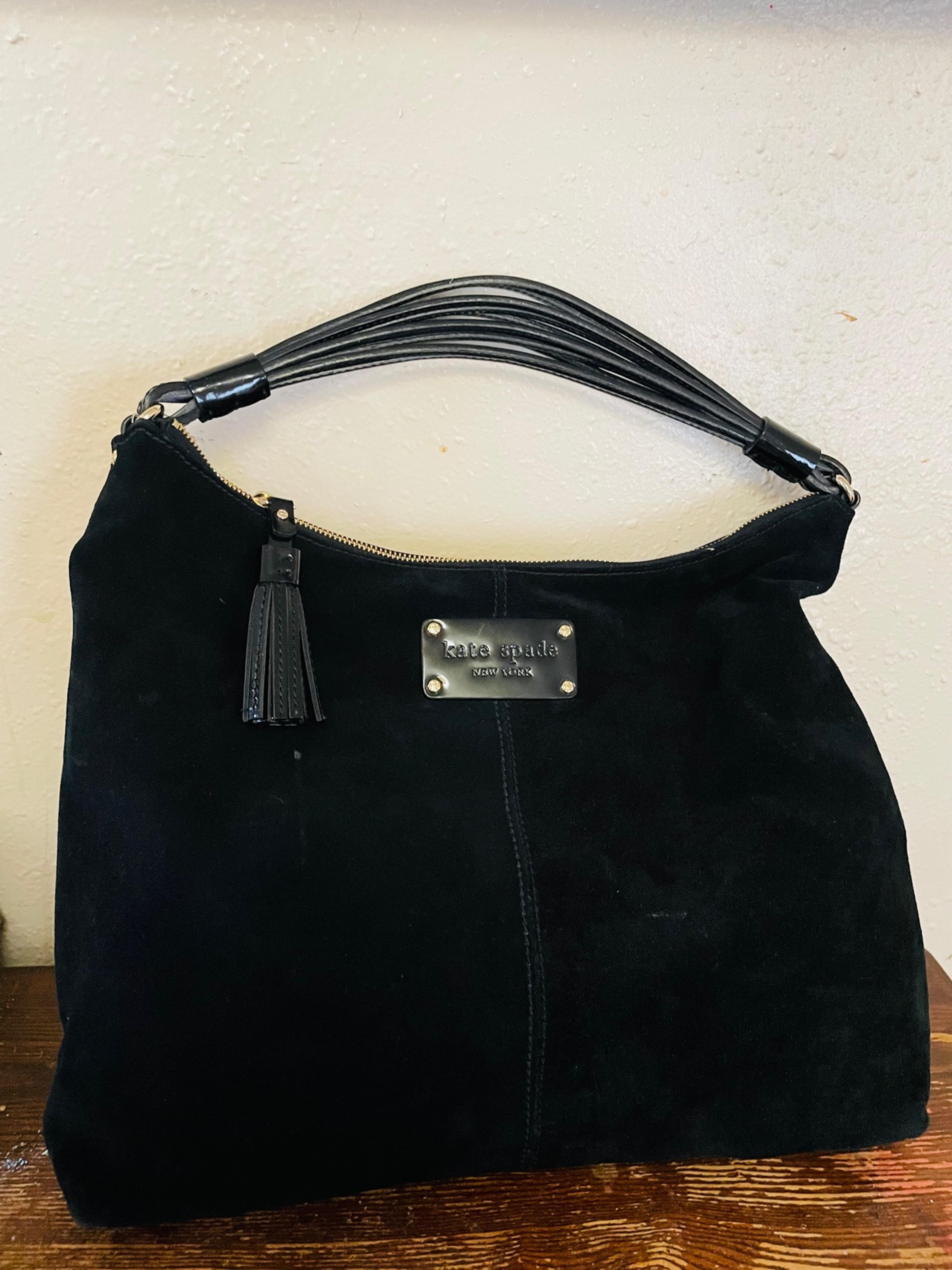 Kate spade black suede bag Clearance