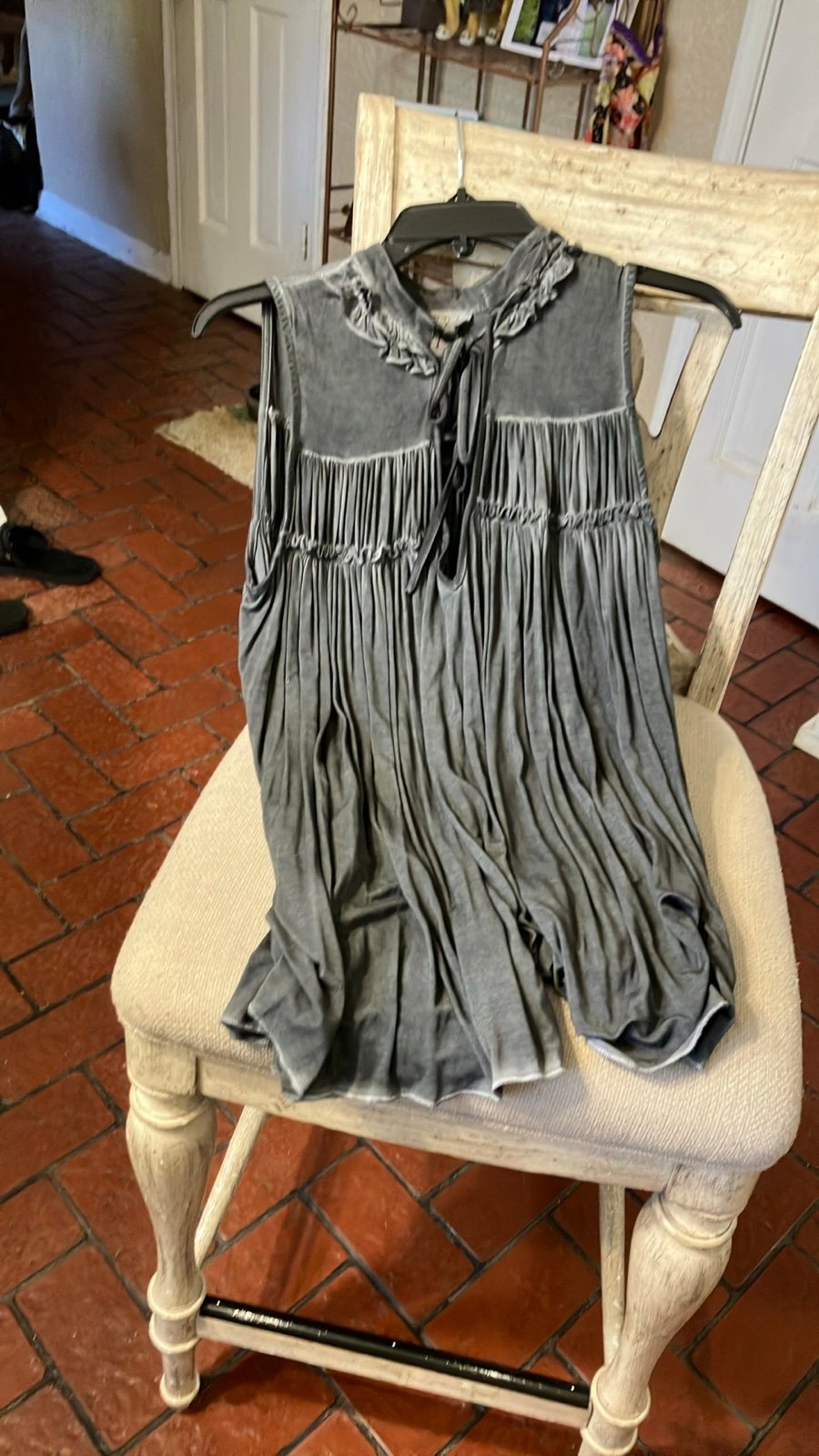 POL boho grey top