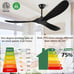 New Boosant Smart Ceiling Fan 3 Blade Solid Wood Black Indoor Outdoor w/ Remote