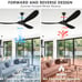 New Boosant Smart Ceiling Fan 3 Blade Solid Wood Black Indoor Outdoor w/ Remote