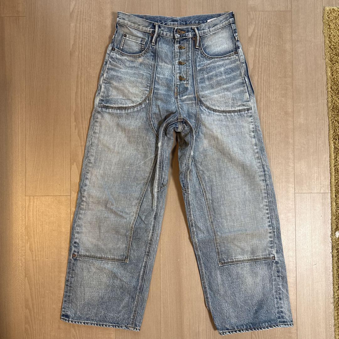 SUGARHILL [ FADED DOUBLE KNEE DENIM PANTS PRODUCTED BY