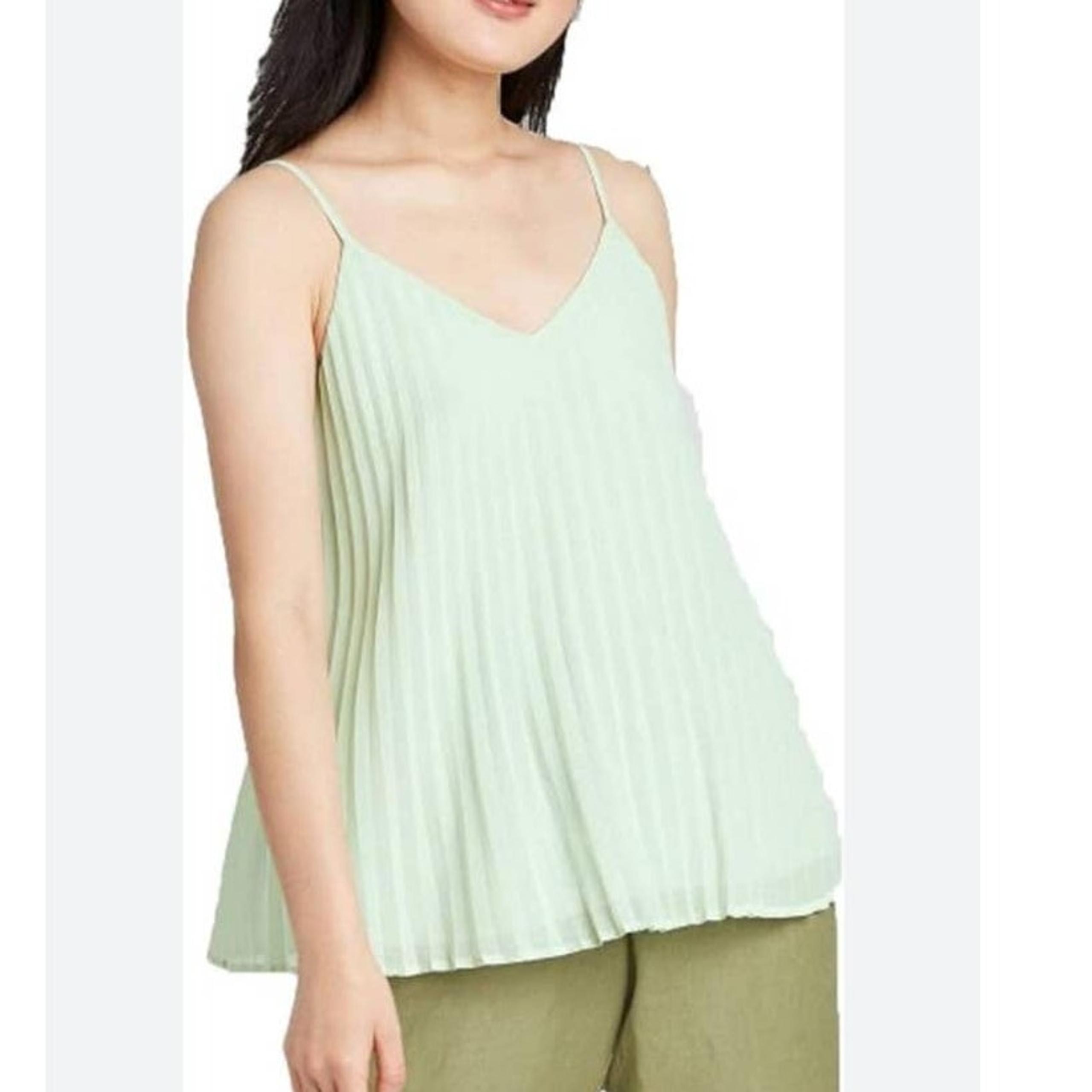 A New Day Camisole Top Pleated Mint Green Medium