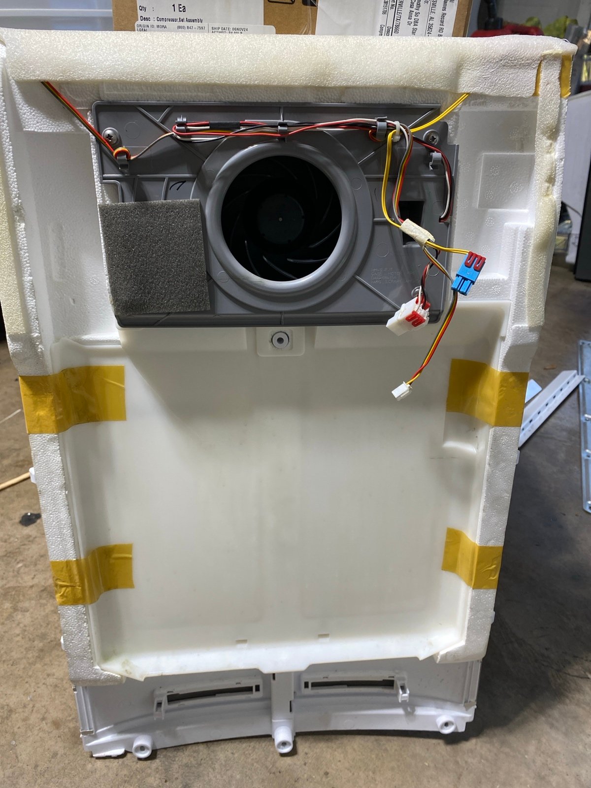 Samsung fridge RF22N9781SG/AA top duct assembly