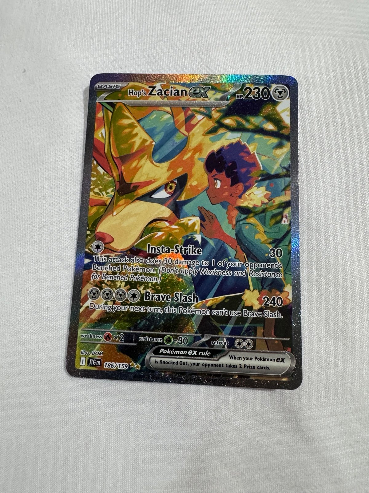 Pokemon Journey Together Hop’s Zacian ex SIR 186/159