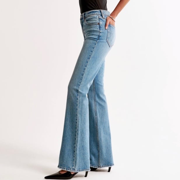 Abercrombie & fitch the 70s vintage flare ultra high rise curve love jeans