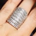 **New 6.8 CT Princess Cut Diamond Silver Ring