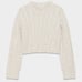 Aritzia Babaton Glory Cropped Merino Wool Sweater Cable Knit Oversized Crew Sz S