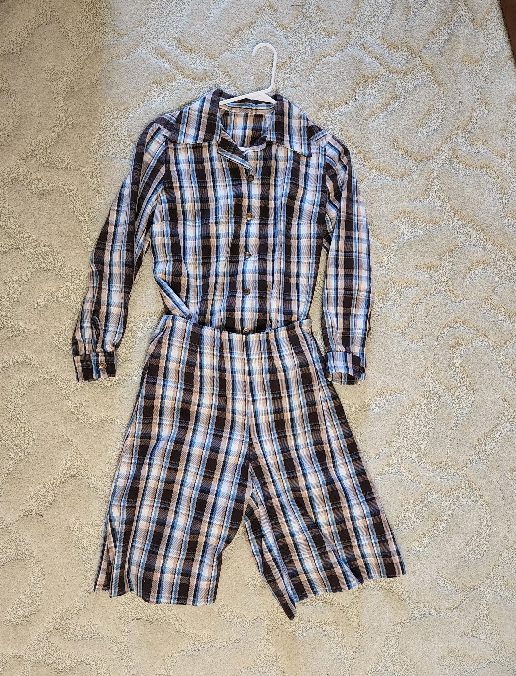 Vintage Plaid Real Flannel 2 piece outfit