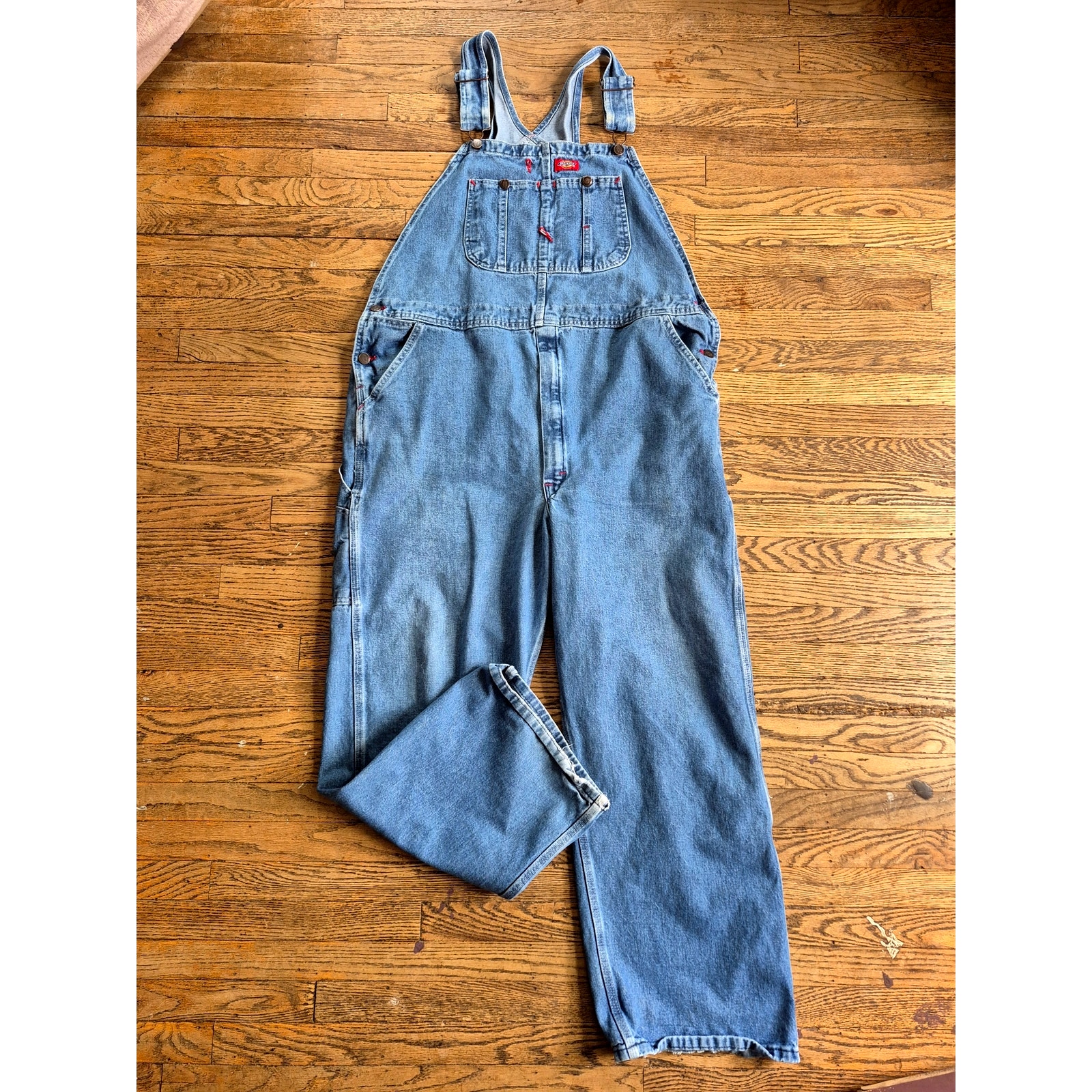 Dickies Overalls Lightwash Heavy cotton denim jeans mens size 40W 30L Unisex