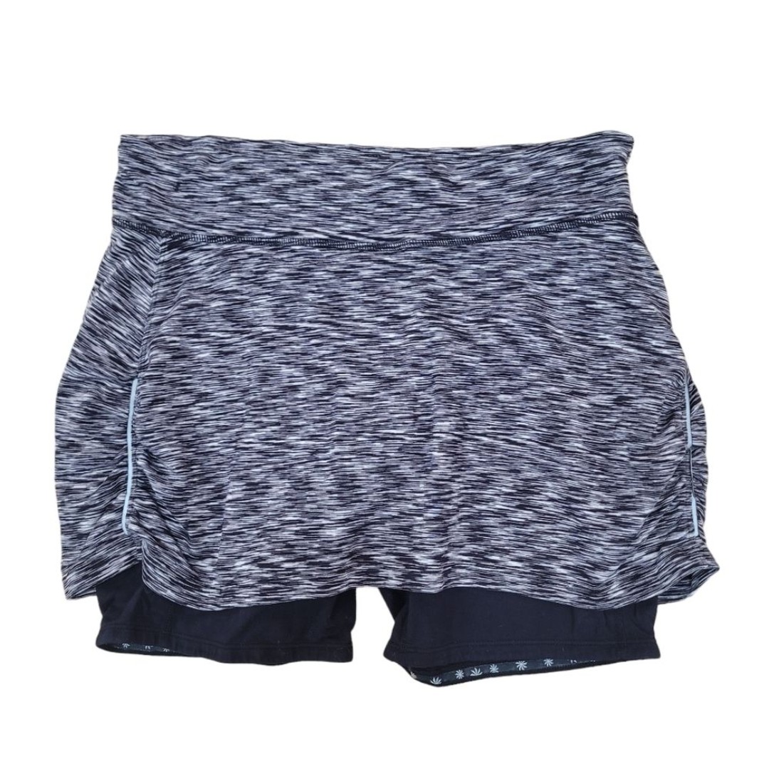 ATHLETA Black Spacedye Contender 2-in-1 SKORT M