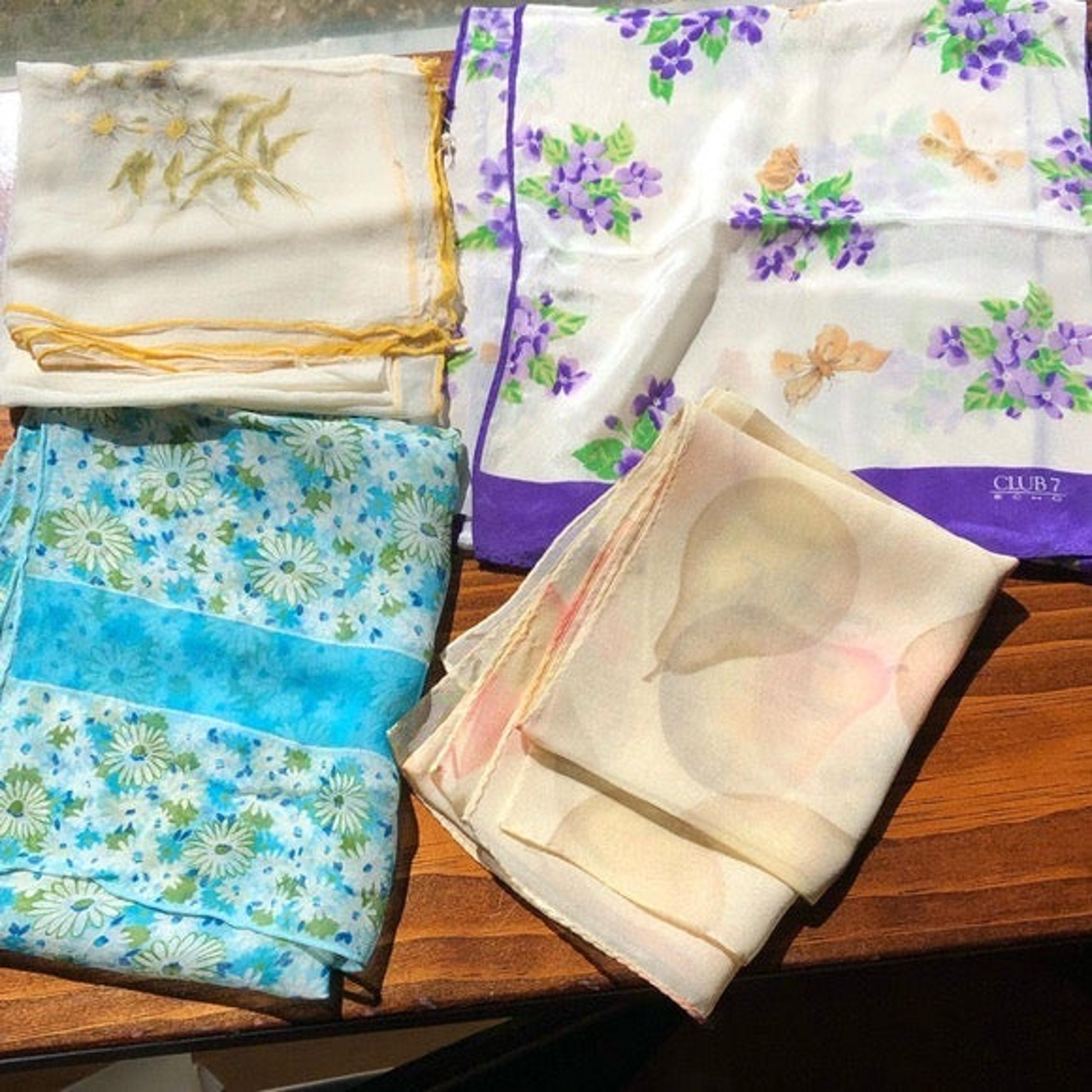 Vintage 100% Silk Scarf Bundle - Flaws