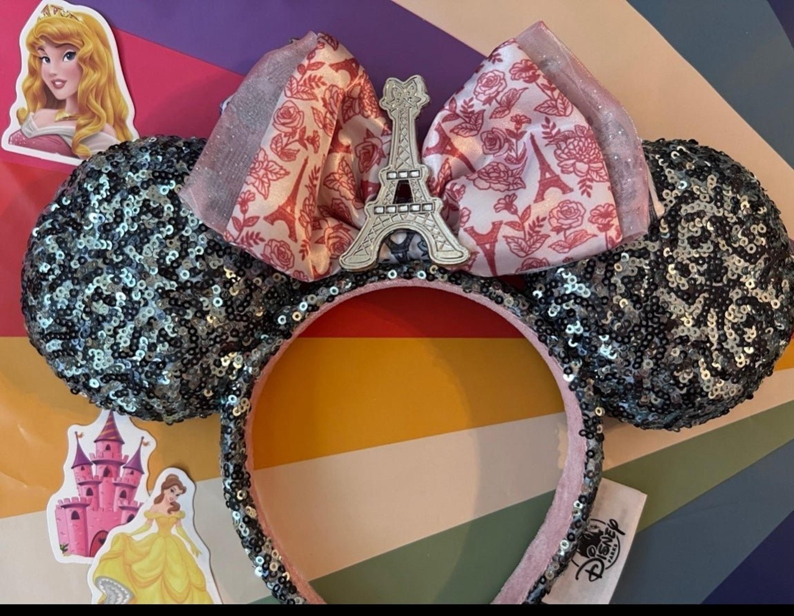 Disney France Paris Eiffel Tower Headband Ears Sequins