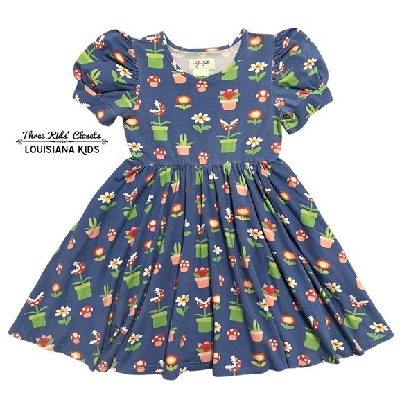 Taylor Joelle 7Y Mario World Mushrooms Dress