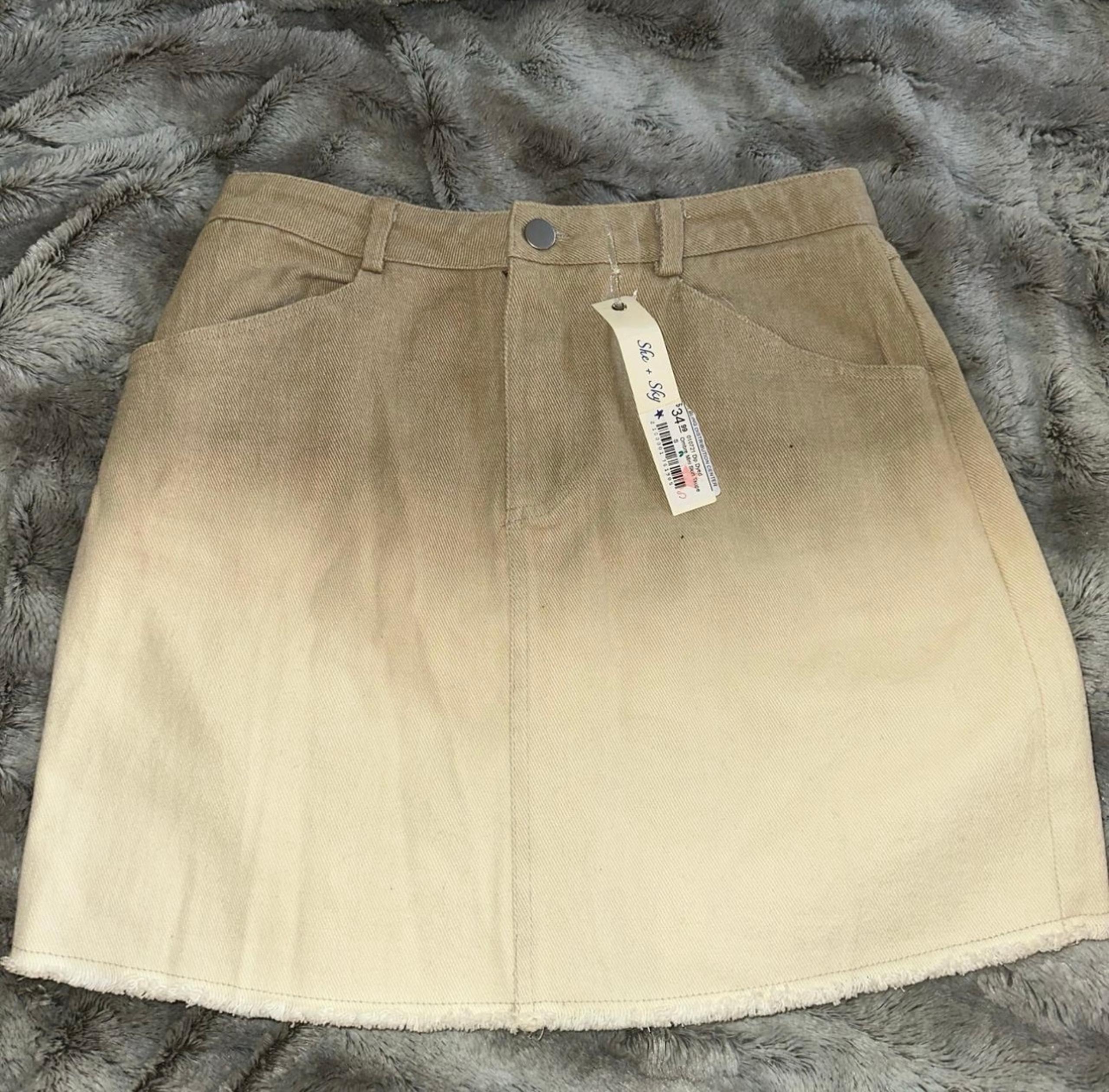 BRAND NEW women’s ’She + Sky’ small tan and cream ombre mini skirt