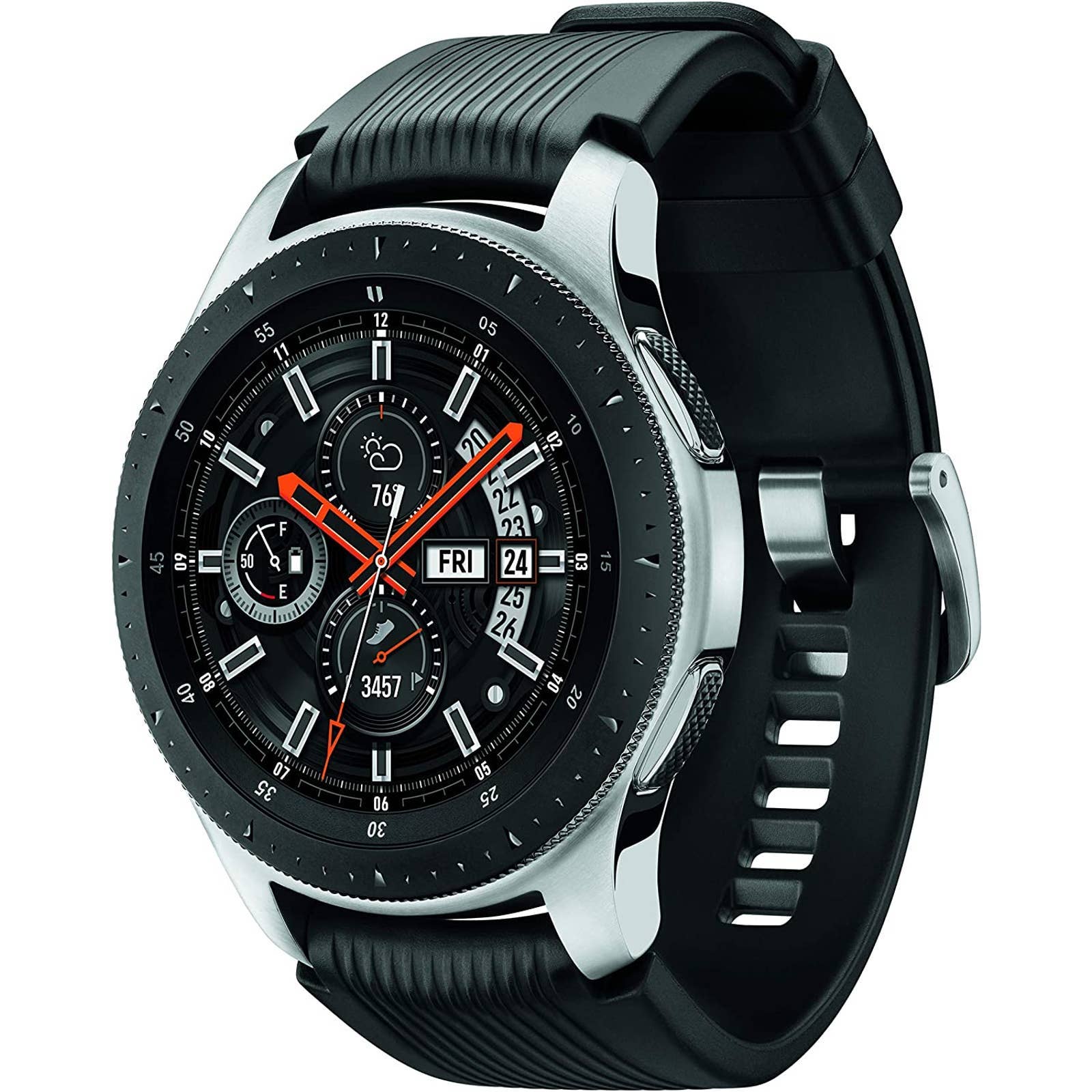 SAMSUNG Galaxy Watch (46mm, GPS, Bluetooth) – Silver/Black (US Version)