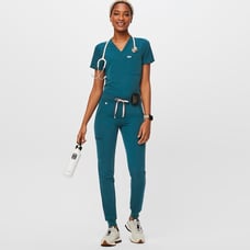 Figs Womens Scrub Set in Caribbean Blue