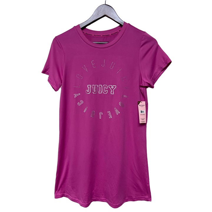 NEW! Juicy Couture Love Pink Short Sleeve Sleep Shirt Sequin Women's Small
