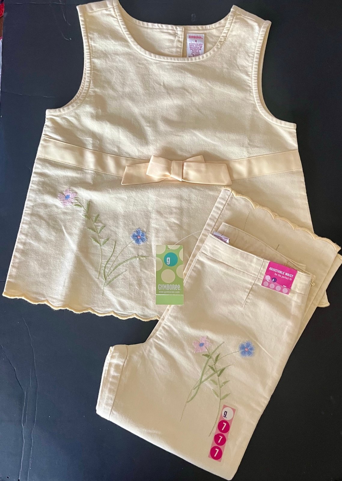 NWT Girls 7/8 Gymboree SWEET AS SUGAR Vintage 2004 Yellow 2pc PANTS & TOP set
