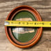Vintage Victorian Small Oval Deep Cherry Convex Bubble Frame Pop Up Girl Art