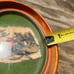 Vintage Victorian Small Oval Deep Cherry Convex Bubble Frame Pop Up Girl Art