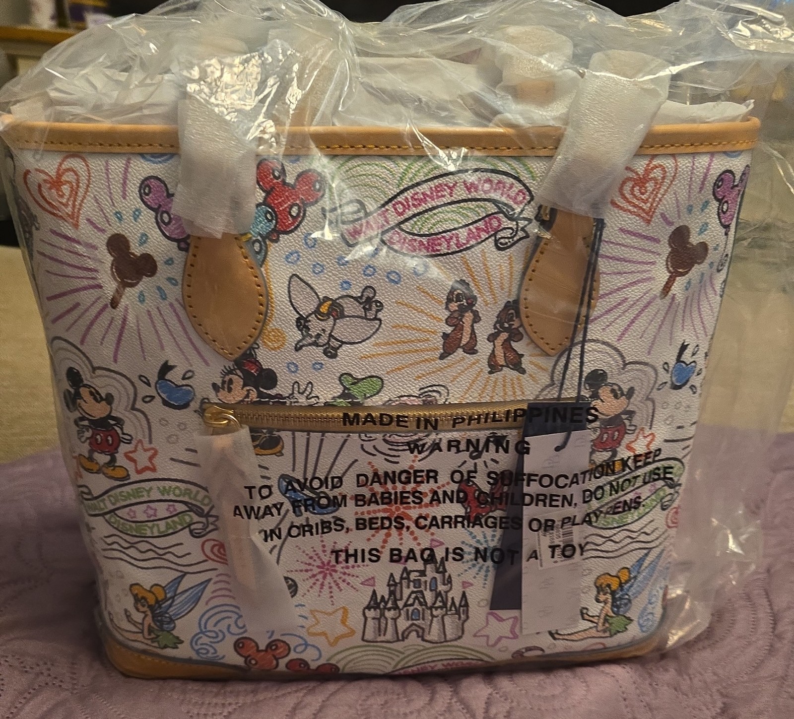 Disney Dooney & Bourke Bag Sketch Shopper Tote bag NWT FREE SHIPPING