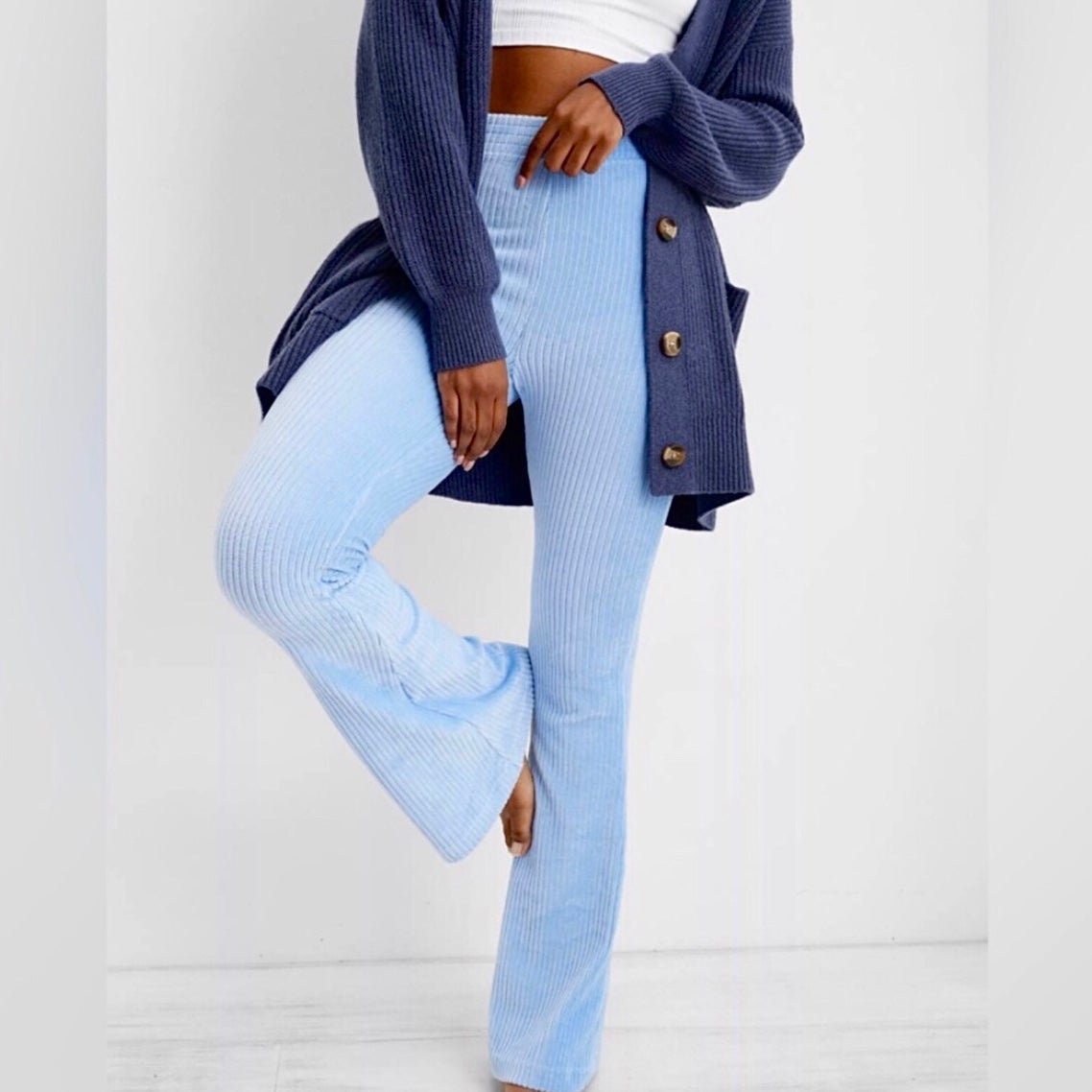 Aerie Groove On Ribbed Flare Pants