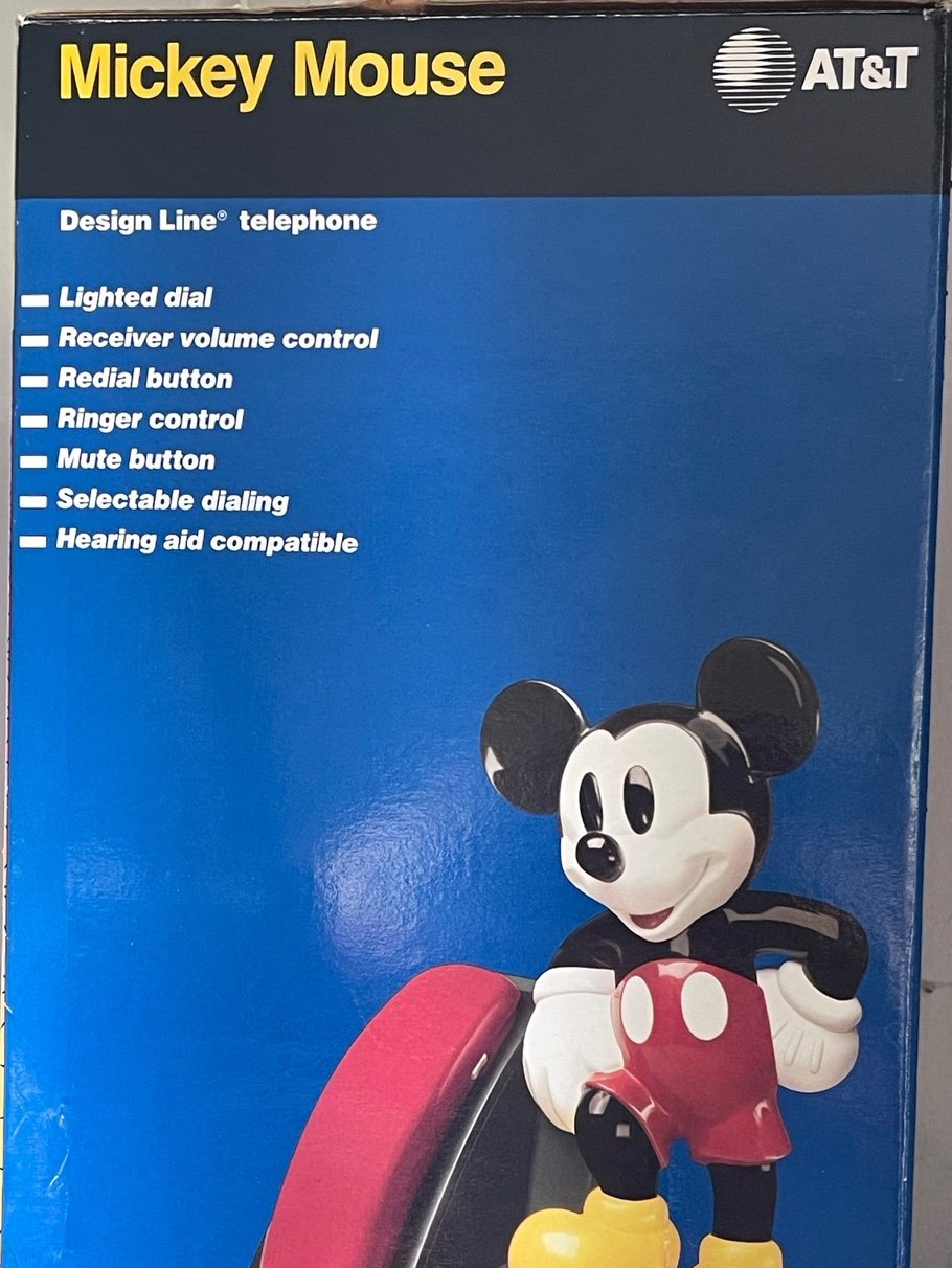 Mickey Mouse corded land line touch tone telephone by AT&T