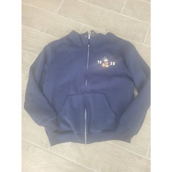 Disney Unisex Zip Up Sweatshirt Blue Size Medium Large XL