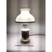Vintage hurricane Electric Table Lamp With White Ribbed Glass Shade Paisley Rare