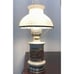 Vintage hurricane Electric Table Lamp With White Ribbed Glass Shade Paisley Rare