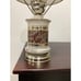 Vintage hurricane Electric Table Lamp With White Ribbed Glass Shade Paisley Rare