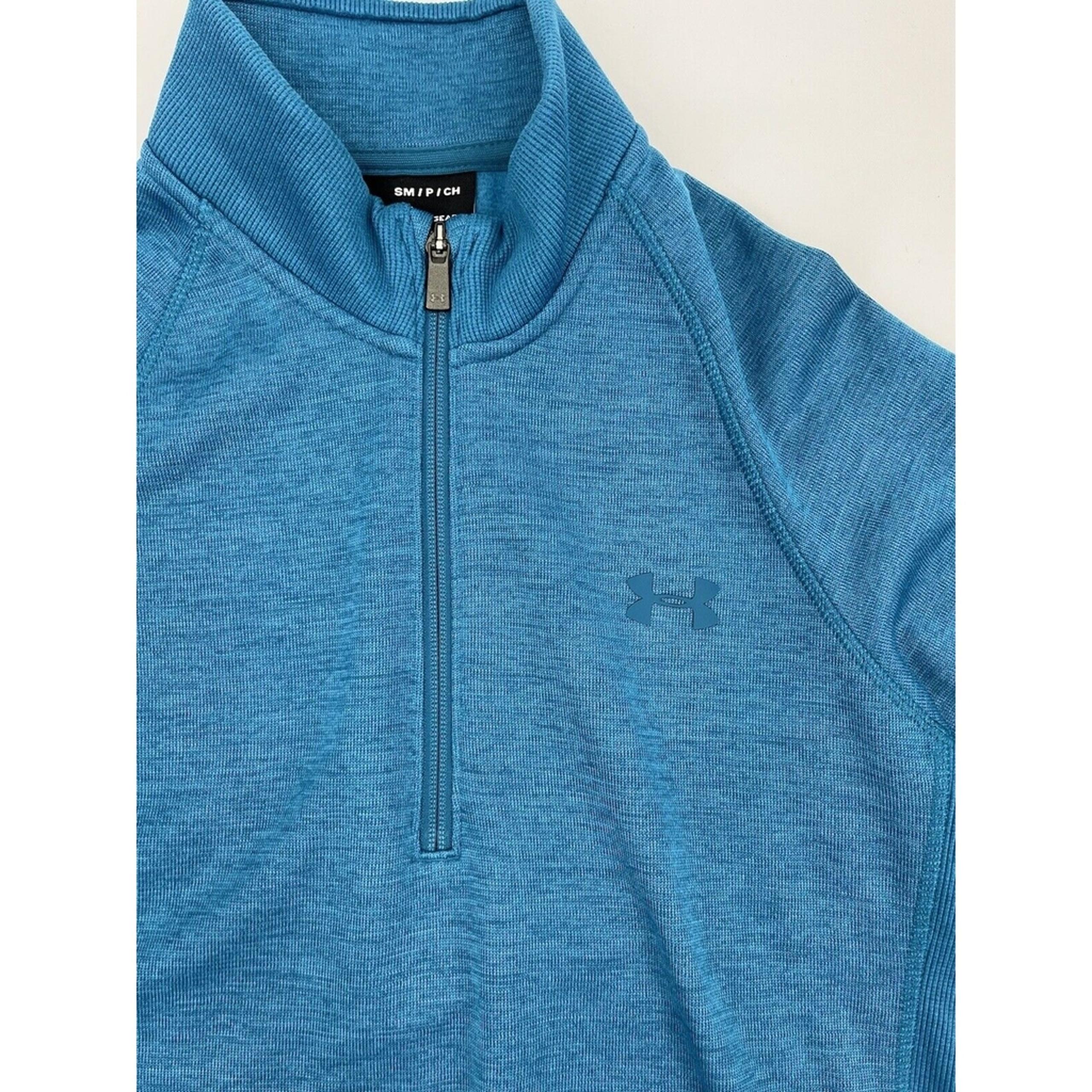 Under Armour 1/4 Zip Shirt Size Small Men's Blue Turquoise Sweater Pullover S