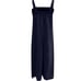 NEW Oversized Cotton Sleeveless Cotton Jumpsuit Adjustable Straps L Navy Blue