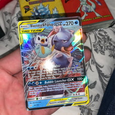 Pokemon Blastoise & Piplup GX Full Art