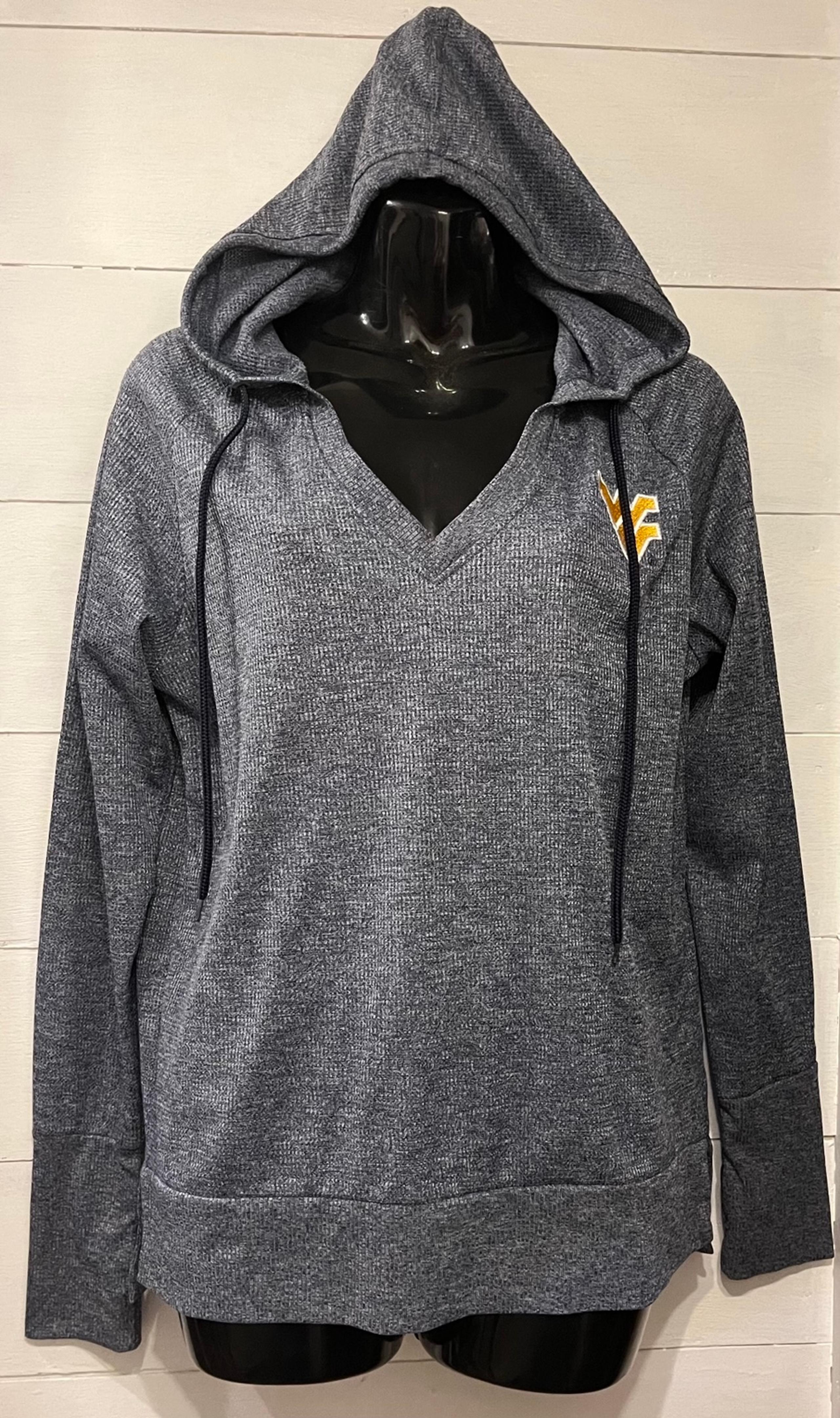 Colosseum West Virginia Mountaineers Waffle-Knit Thermal Long Sleeve Hoodie L