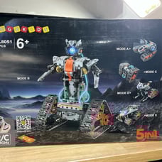 5 in 1 STEM Building Set with LED Light App And Remote Controlled Cars Toy Kit