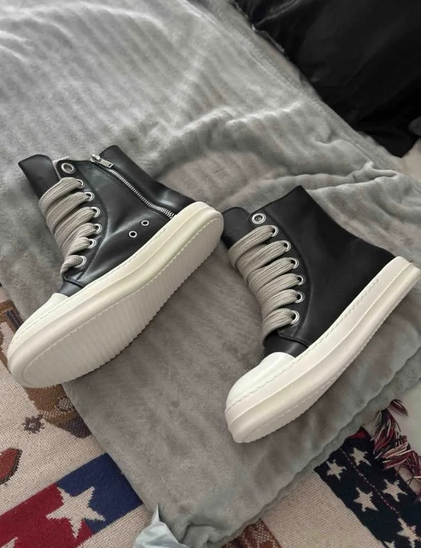 Black and White High Top Shoes