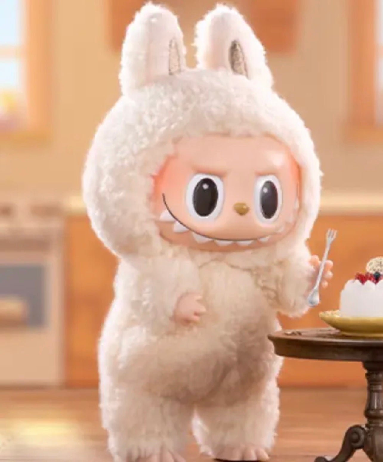 POP MART Labubu The Monsters Exciting Macaron Plush Series Figure - Soymilk