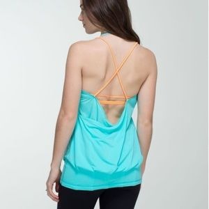 Lululemon Flow and Go Tank Top Blue Orange Open 4